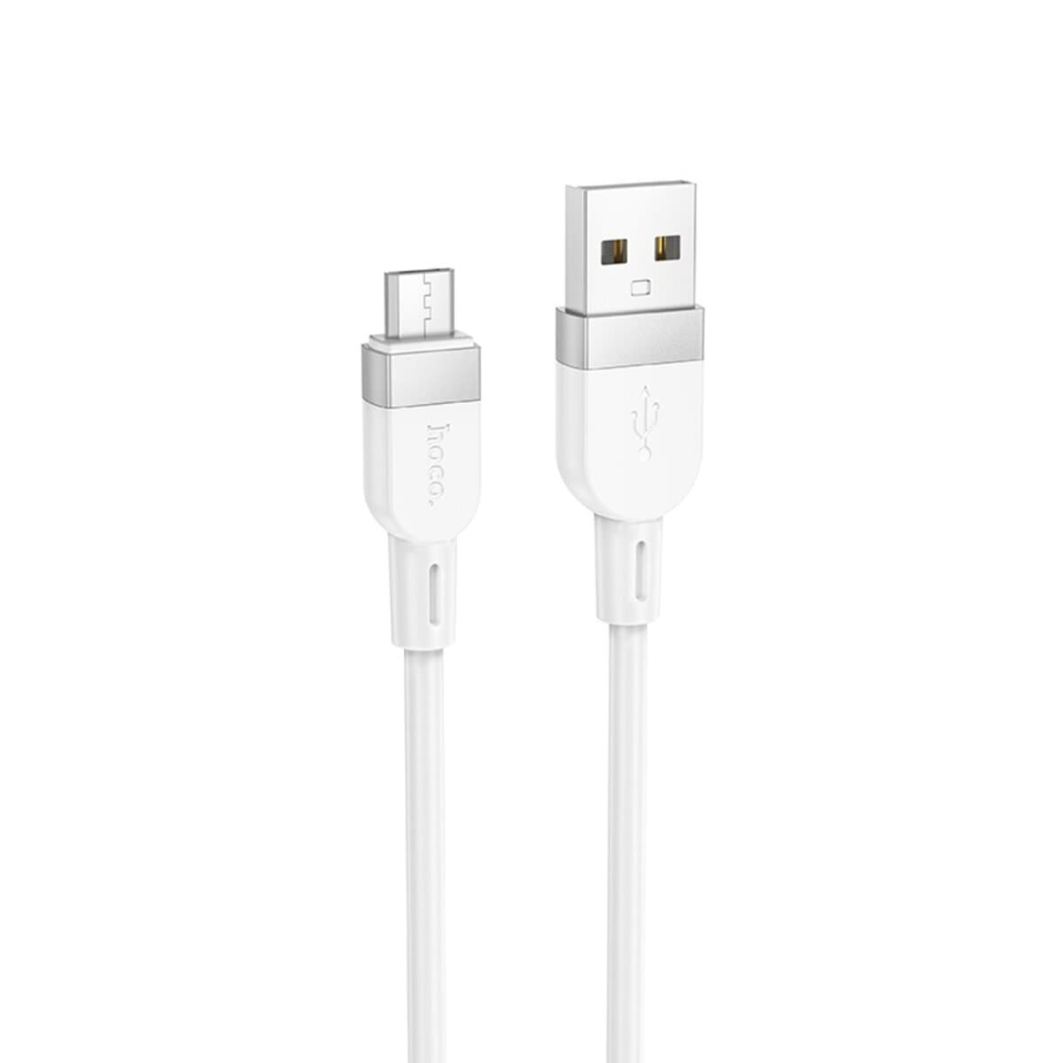 Кабель HOCO X109 Energy silicone charging data cable USB to Micto-USB 1m 2.4A White