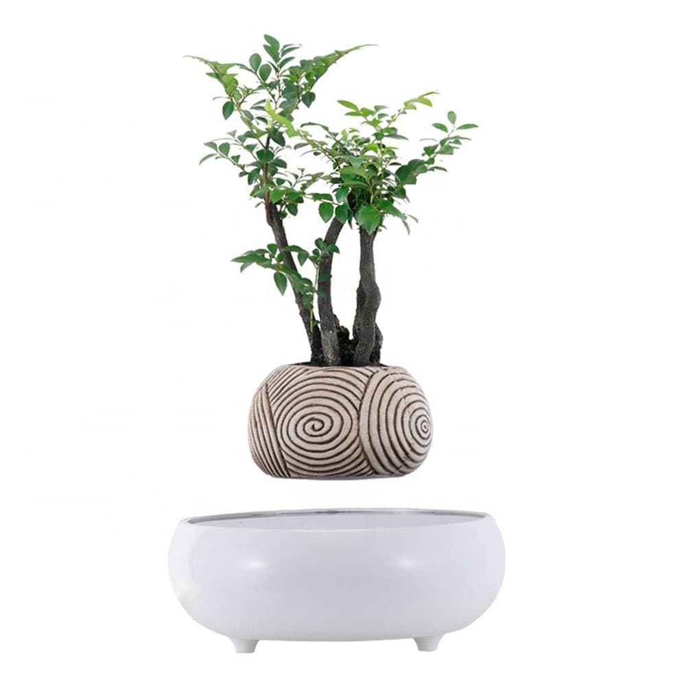 Магнітний горщик вазон для рослин HCNT Magnetic Levitating Pot M5B-PW-T White (M005B-PW-T)