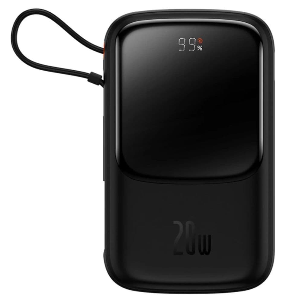 Powerbank павербанк УМБ Baseus Qpow Pro Digital Display Fast Charge 10000mAh 20W Type-C cable Black (PPQD020001)