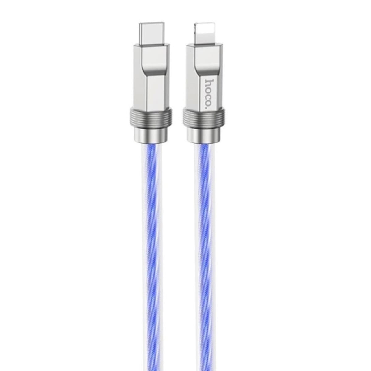 Кабель HOCO U113 Solid Type-C to Lightning silicone charging data cable 3A 1m Blue