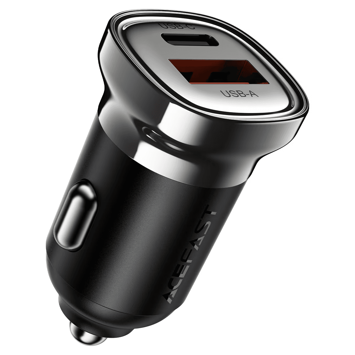 Автомобільний зарядний пристрій ACEFAST B19 PD30W Type-C+USB car charger Metal Grey