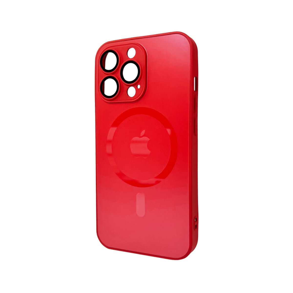Захисний чохол-накладка AG Glass Matt Frame Color MagSafe Logo для Apple iPhone 13 Pro Cola Red (AGMattFrameMGiP13PRed)