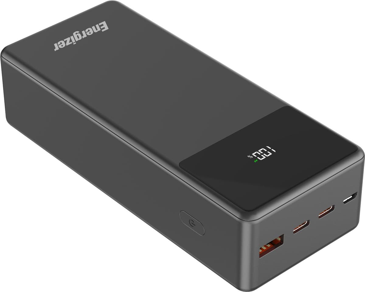 Powerbank павербанк УМБ Energizer 27000mAh 65W PD QC3.0 USB 2хType-C Micro-USB LCD display Black (UE27062PQ)