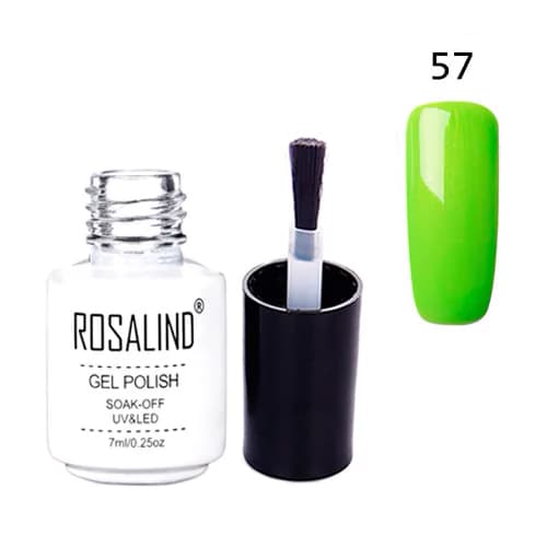Гель-лак для нігтів манікюру Rosalind 7мл шелак для UV LED 57 Light Green (357974)