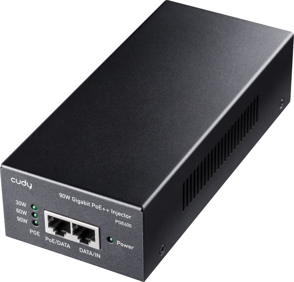 PoE адаптер інжектор Cudy POE400 90W Gigabit PoE+/PoE Injector Black (POE400_EU)