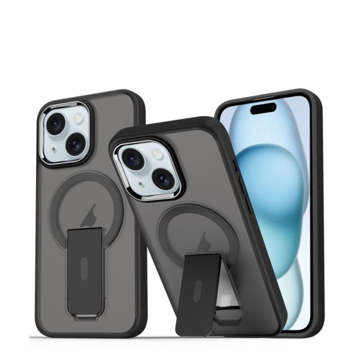 Захисний чохол-накладка Cosmic Magnetic Stand для Apple iPhone 15 Black (MagStand15Black)