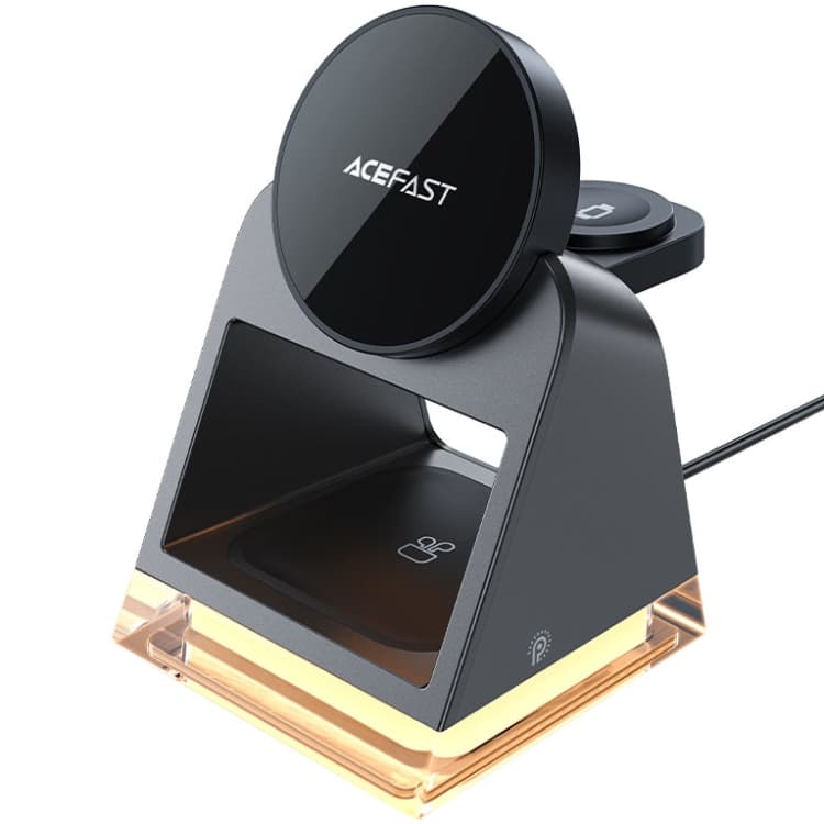 Бездротовий зарядний пристрій Acefast E17 Wireless QI 3in1 15W Black