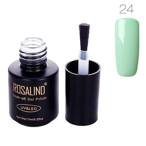 Гель-лак для нігтів манікюру Rosalind 7мл шелак для UV LED 24 Mint (312850)