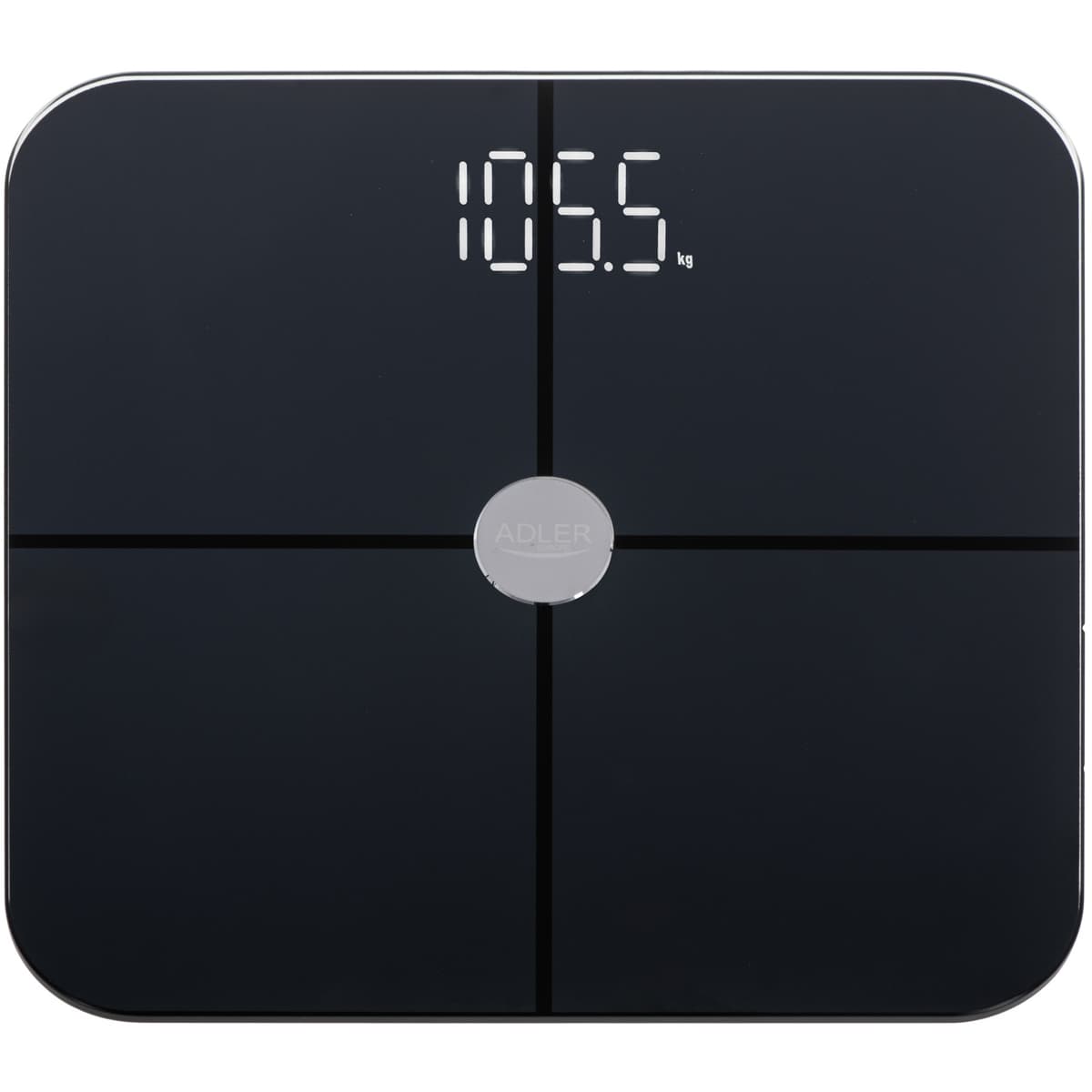 Підлогові електронні ваги Adler AD 8187 Smart до 180кг 4хАААА автовимкнення Black (AD8187B)