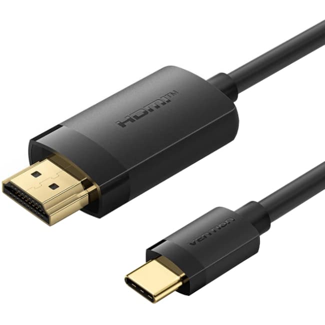 Кабель Vention USB 2.0 Type-C M to HDMI M 2m 4K 60 Гц PVC Black (CRIBH)