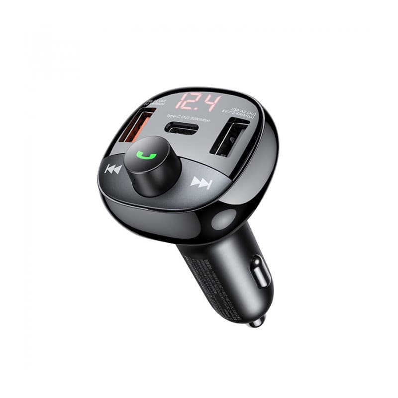 Автомобільний FM-трансмітер REMAX RCC331 Lodi Series All-in-One 54.5W PD+QC 2A+1C Fast Car Charge Black