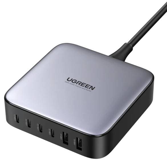 Зарядний пристрій Ugreen CD271 6xUSB 200W GaN 4хUSB-C+2xUSB-A Black-Grey (40914)