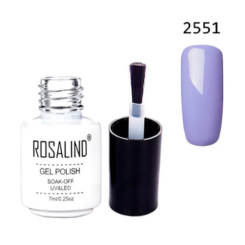 Гель-лак для нігтів манікюру Rosalind 7мл шелак для UV LED 2551 Lavender (357965)