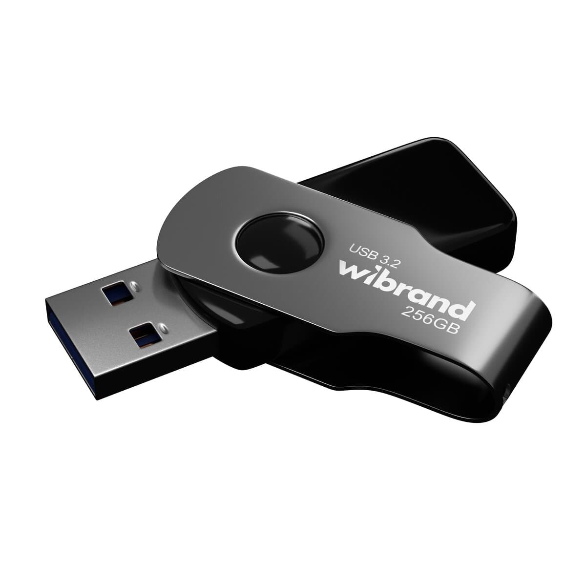 Флеш память флешка Wibrand Lizard 256GB USB 3.2 Gen1 Black (WI3.2/LI256P9B)