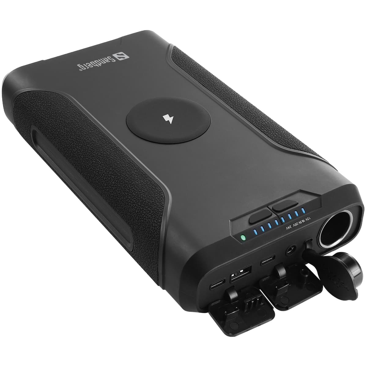 Powerbank павербанк УМБ Sandberg Survivor PD 72000mAh QC3.0 1xUSB 2xType-C 1xDC Cigar Lighter Socket Wireless 7in1 Black (420-64)