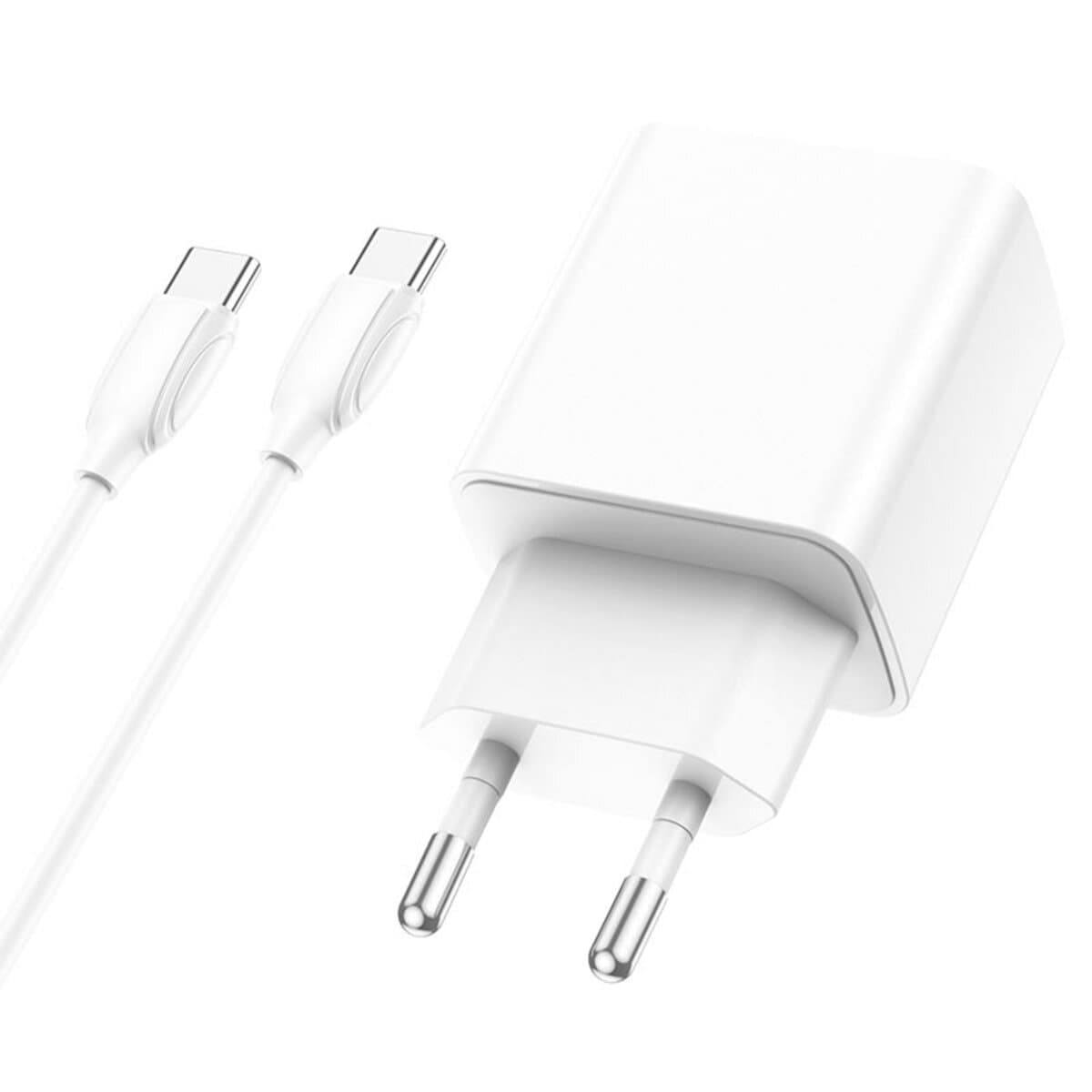 Зарядное устройство BOROFONE BA67A PD20W+QC3.0 charger set Type-C to Type-C cable 5V 3A White (BA67ACCW)