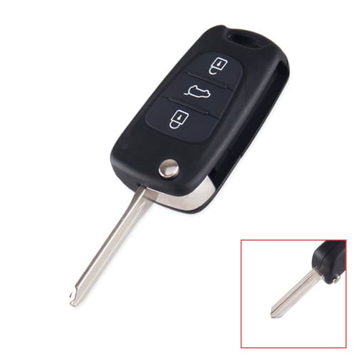 Корпус под выкидной ключ и чип KIA HY14 3 кнопки (510058)