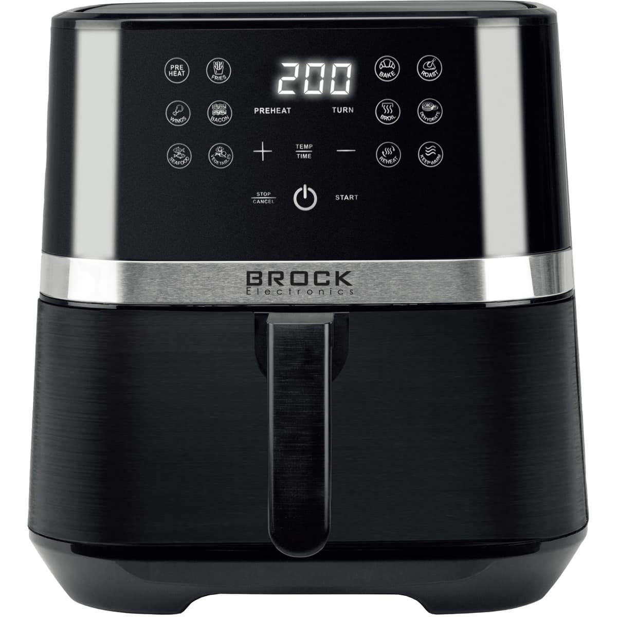 Мультипіч аерофритюрниця BROCK DAF 6502 1800Вт чаша 6.5л сенсорне керування таймер Black (DAF 6502)