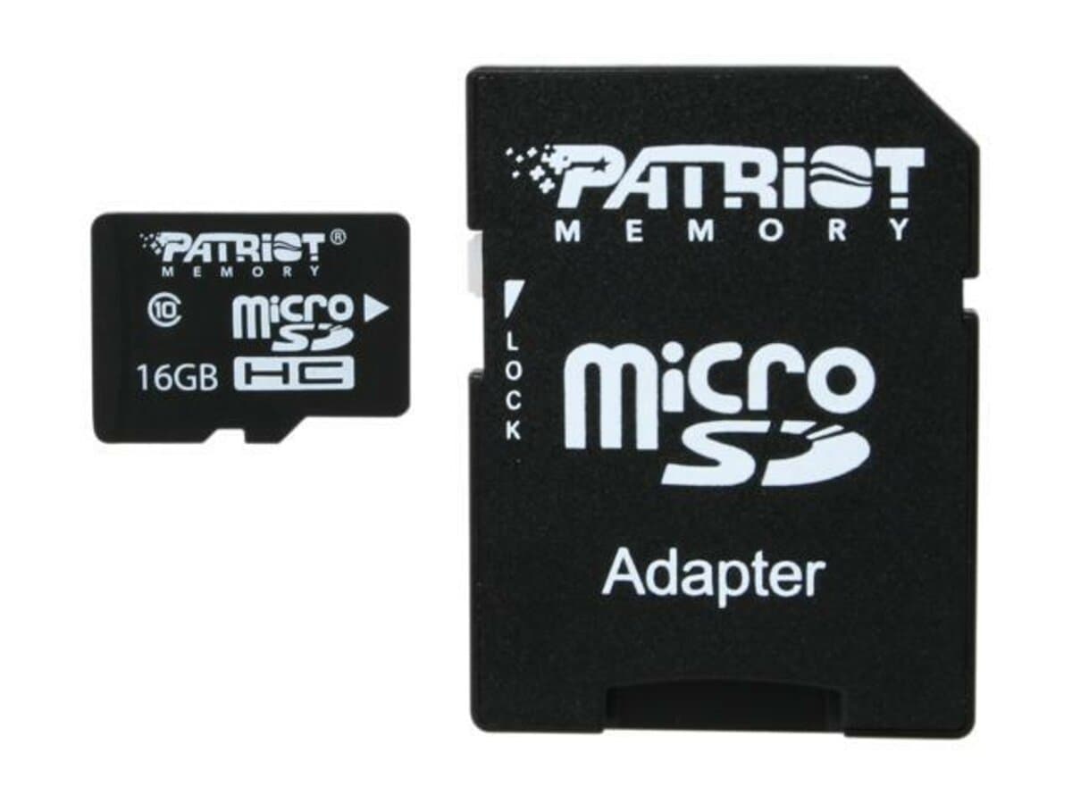 Карта памяти Patriot LX Series microSDHC UHS-1 16Gb class 10 adapter SD (PSF16GMCSDHC10)