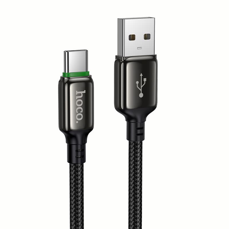 Кабель HOCO X127 Exceed 1m 3A charging data cable USB to Type-C Black