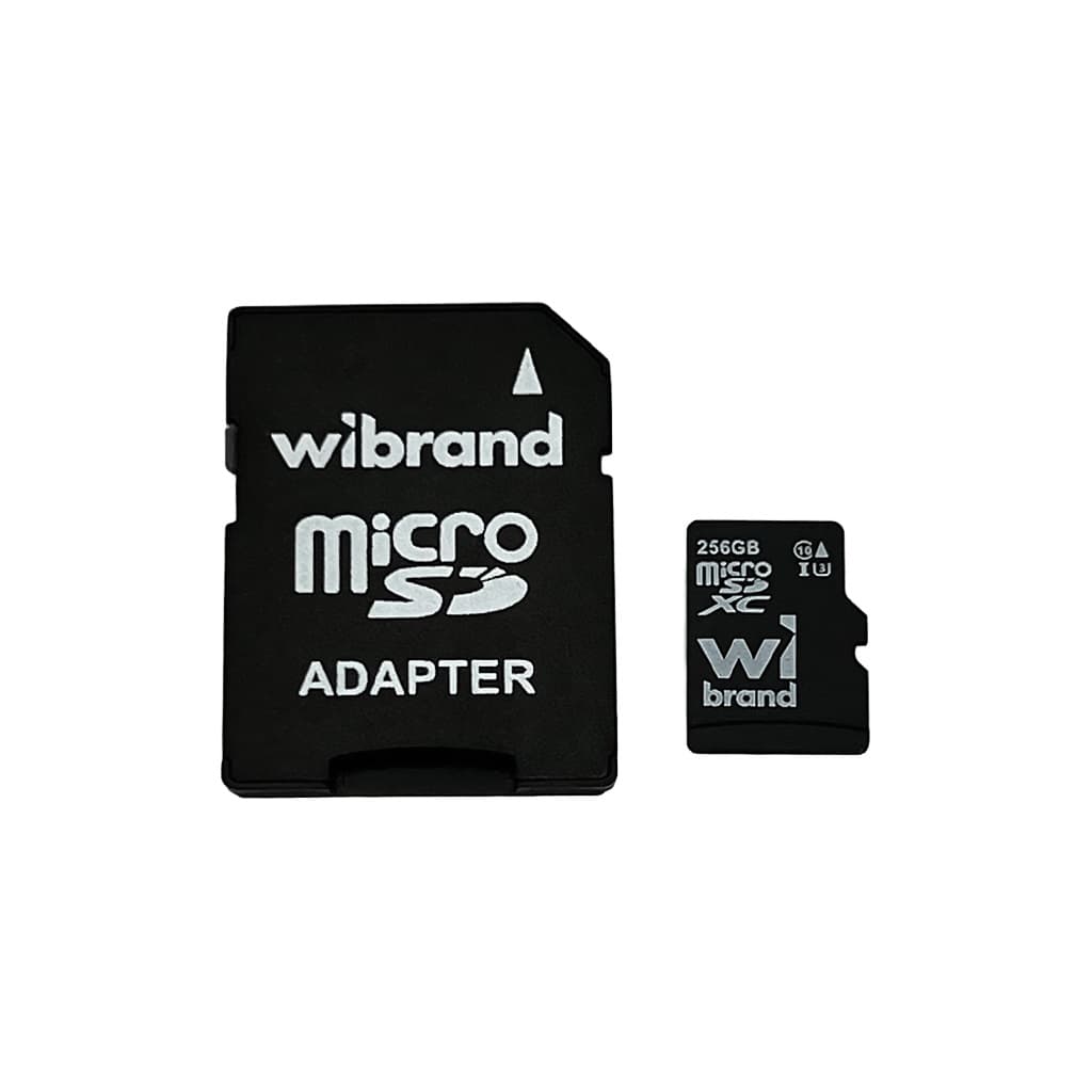 Карта памяти Wibrand 256Gb microSDXC UHS-1 U3 class 10 adapter SD (WICDHU3/256GB-A)