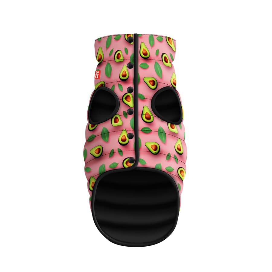 Курточка для собак WAUDOG Clothes рисунок Авокадо на розовом S40 В 52-55 см С 36-39 см Pink (406-4051)
