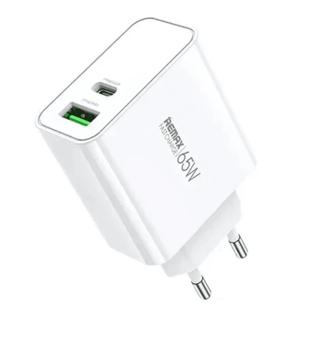 Зарядний пристрій REMAX Kiddy Series RP-U125 65W USB+Type-C Fast Charger EU White