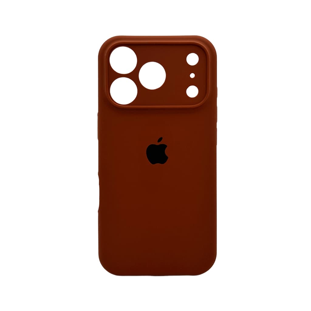 Защитный чехол-накладка Silicone Full Case AA Camera Protect для Apple iPhone 17 Pro Saddle Brown (FullAAi17P-42)