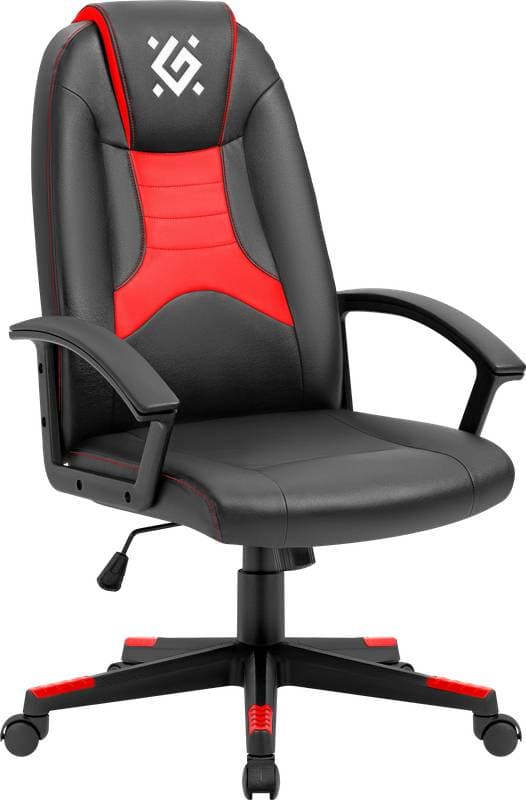 Ігрове крісло Defender Shark поліуретан Клас 3 до 120кг Black-Red (64348)