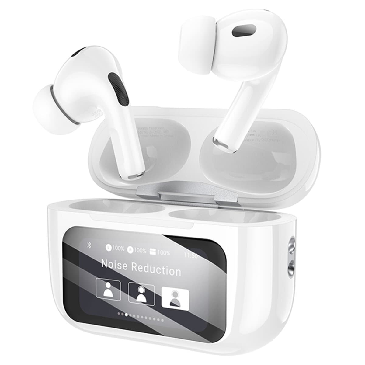 Бездротові навушники BOROFONE BW76 Brocade true wireless ANC noise reduction touch screen BT5.4 headset 360mAh Champagne White
