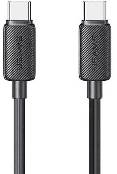 Кабель Usams US-SJ691 60W Striped Data Cable Type-C to Type-C-KY Series 1m Black (SJ691USB01)