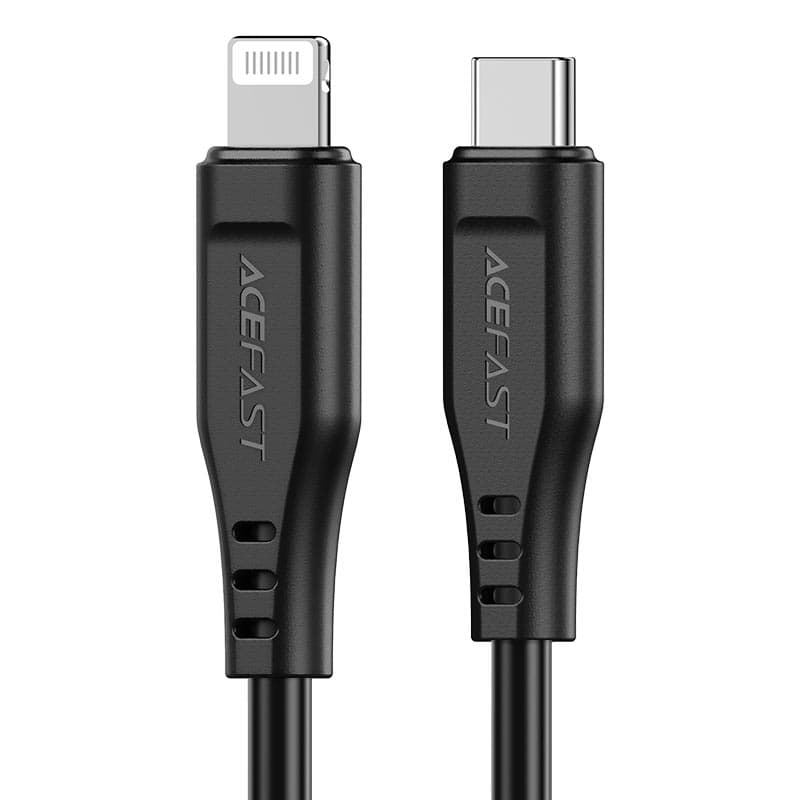 Кабель ACEFAST C3-01 Type-C to Lightning 3A 30W 1.2m TPE connectors Black