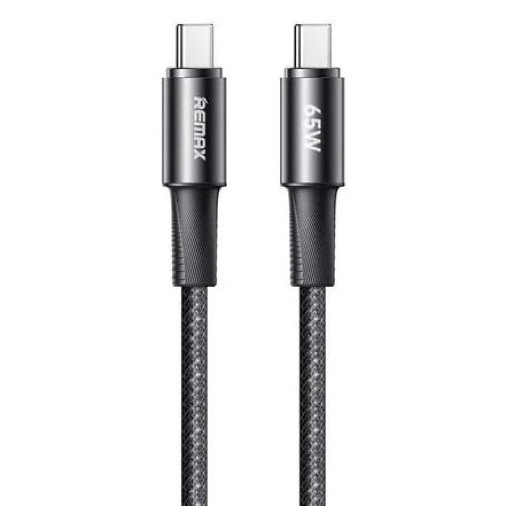 Кабель REMAX CB25/CB23 WindSpeed 1.2m 65W Series Fast charging aluminum alloy braided data cable Type-C to Type-C Black