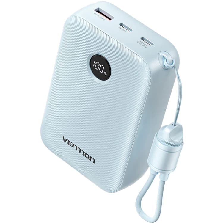 Powerbank павербанк УМБ Vention 20000mAh 22.5W 3A PD QC 1xUSB 2xType-C In/Out Blue (FKBL0-C)