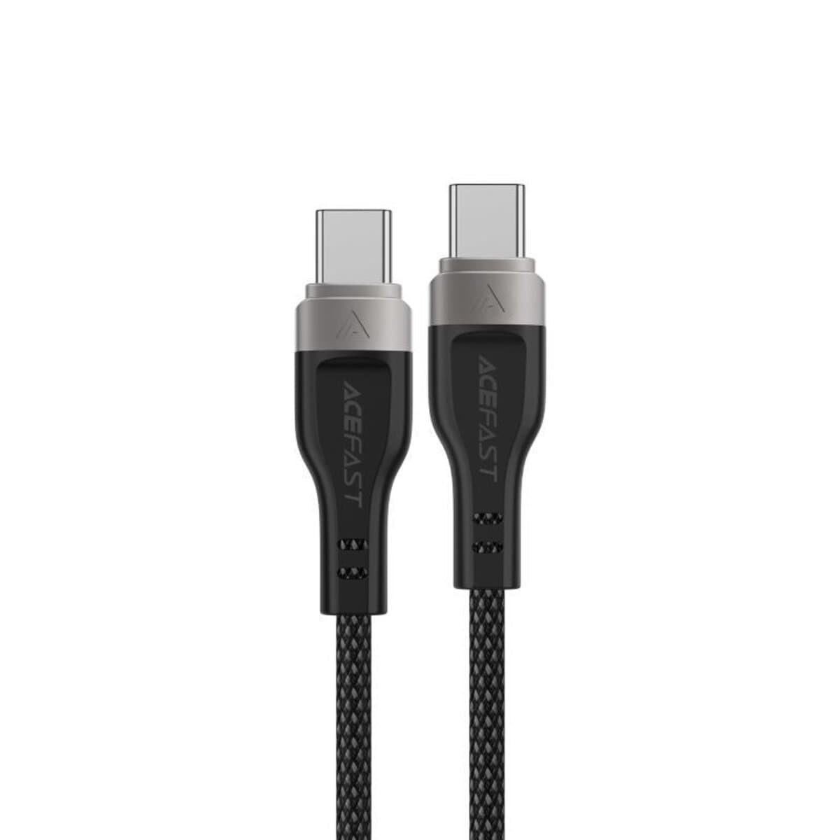 Кабель ACEFAST C11-03 Type-C to Type-C 3A 60W 1.2m nylon + PVC zinc connectors Black