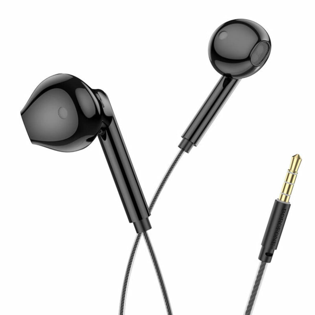 Проводные наушники BOROFONE BM63 Melodic wire-controlled earphones with mic 3.5мм 1.2м Black (BM63B)
