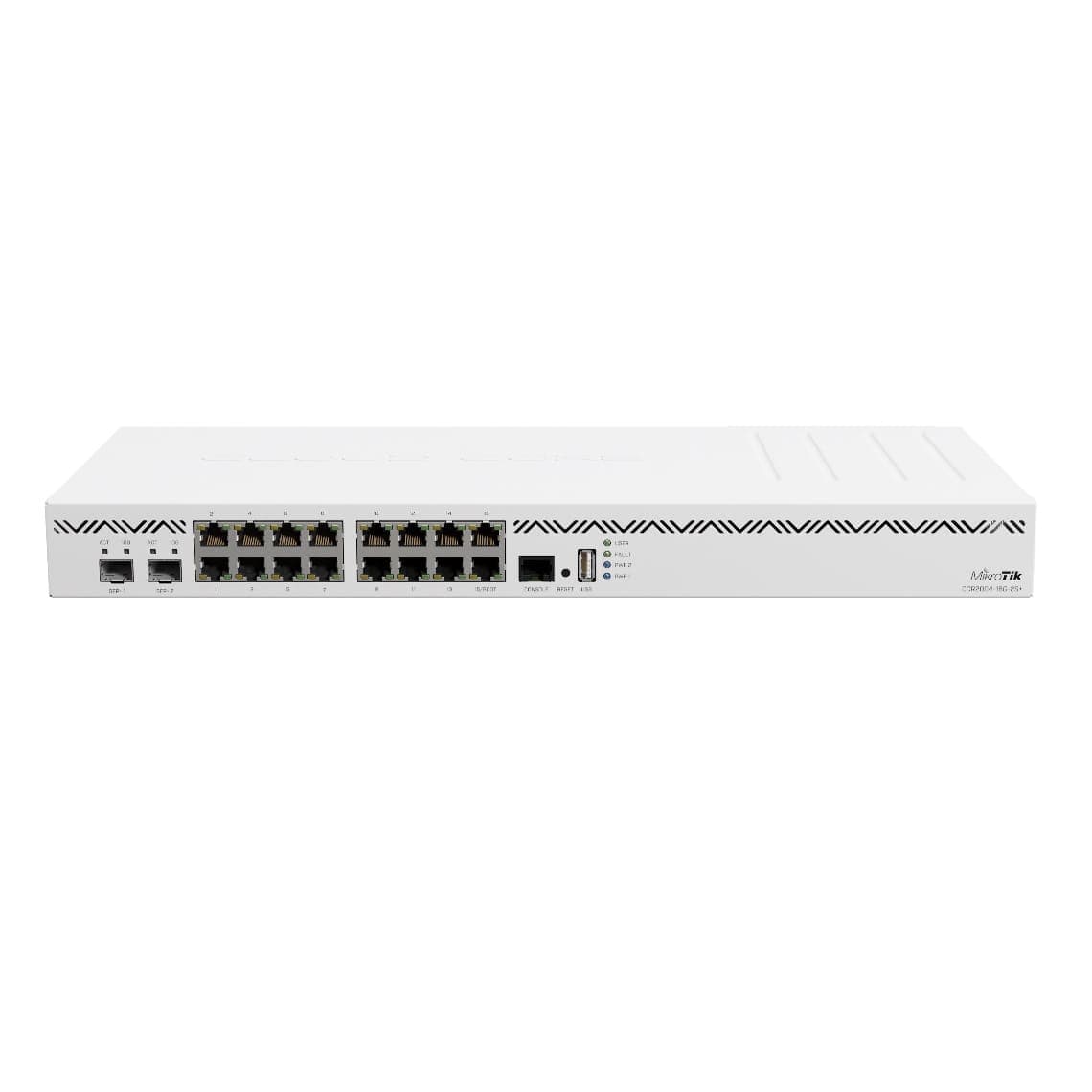 Маршрутизатор Mikrotik CCR2004-16G-2S+ Cloud Core Router 2004-16G-2S+ with RouterOS L6 Метал White