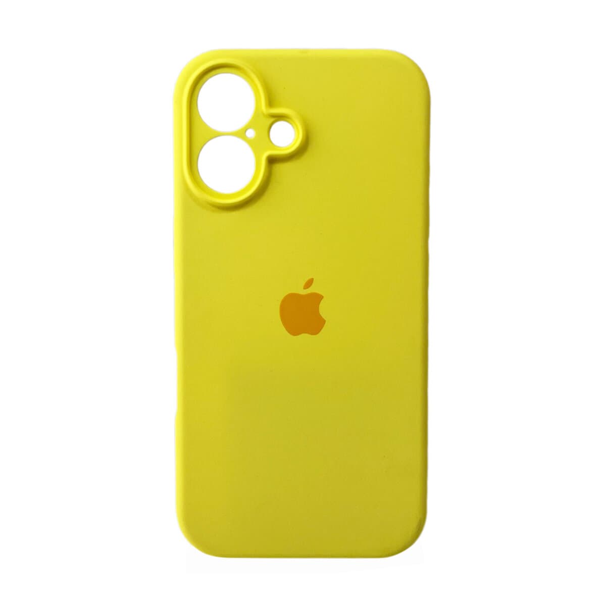Защитный чехол-накладка Silicone Full Case AA Camera Protect для Apple iPhone 16 Yellow (FullAAi16-4)