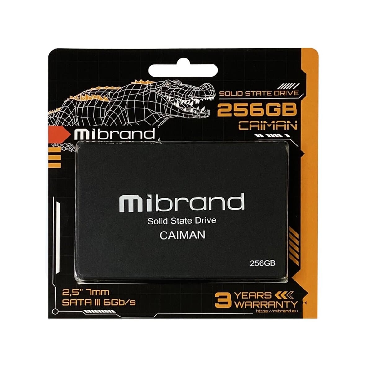 Твердотільний накопичувач SSD Mibrand Caiman 256GB 2.5" 7mm SATAIII Standard (MI2.5SSD/CA256GBST)