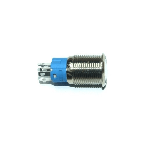 Кнопка фіксована 16mm 12-24V зелене підсвічування LED 5pin (510195)