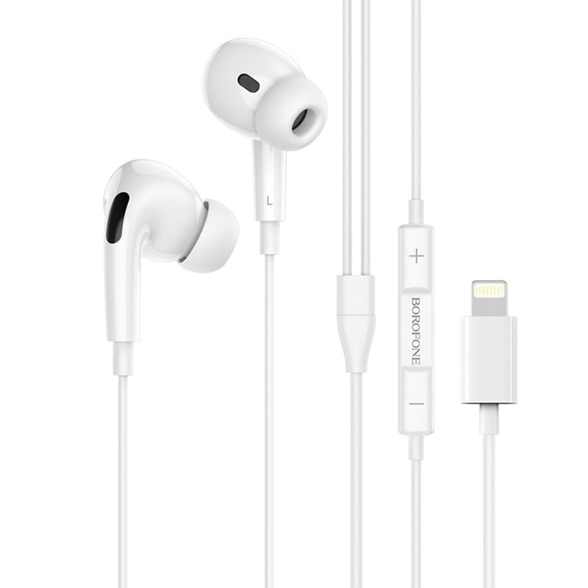 Проводные наушники BOROFONE BM30 Pro Original series earphones Lightning 1.2м White (BM30PLW)