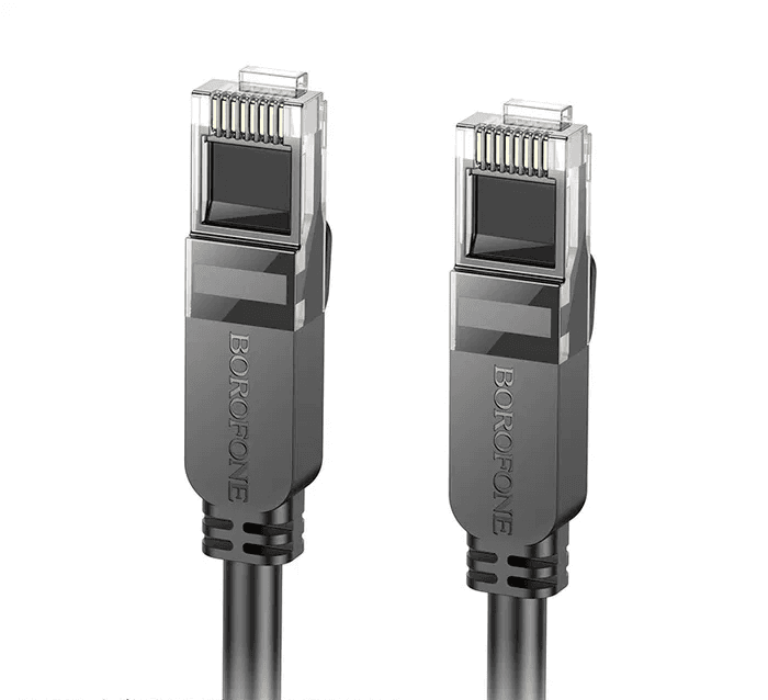Патч-корд BOROFONE BUS01 RJ-45 Category 6 Gigabit network cable 10м Black