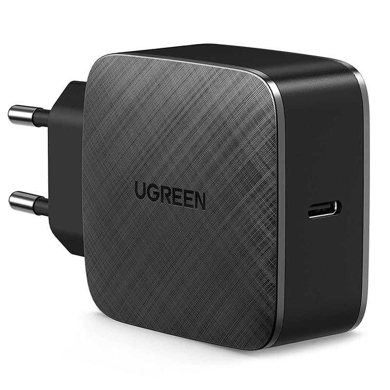 Зарядний пристрій адаптер Ugreen GaN X CD217 1xUSB-C 65W QC3 Black (70817)