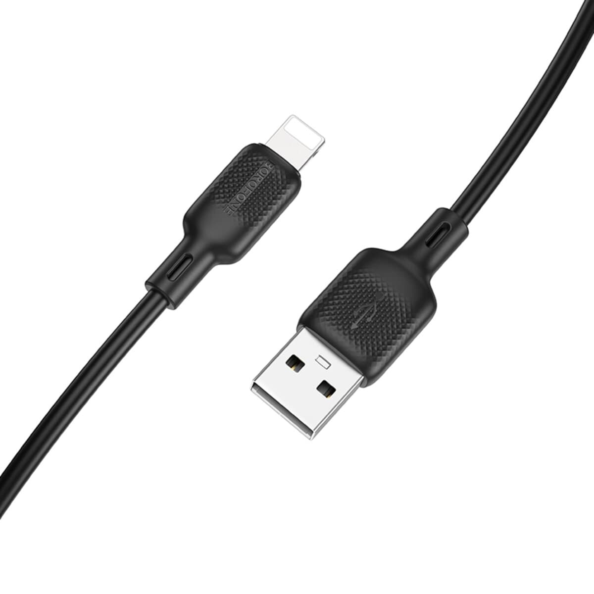 Кабель BOROFONE BX113 Lenny silicone charging data cable USB to Lightning 1м Black