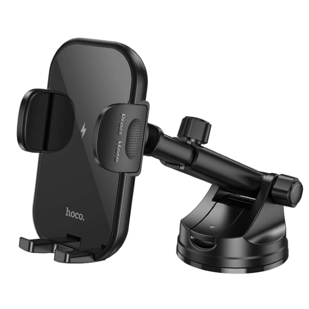 Автомобільний тримач автотримач HOCO HW5 Journey wireless fast charging car holder center console Black