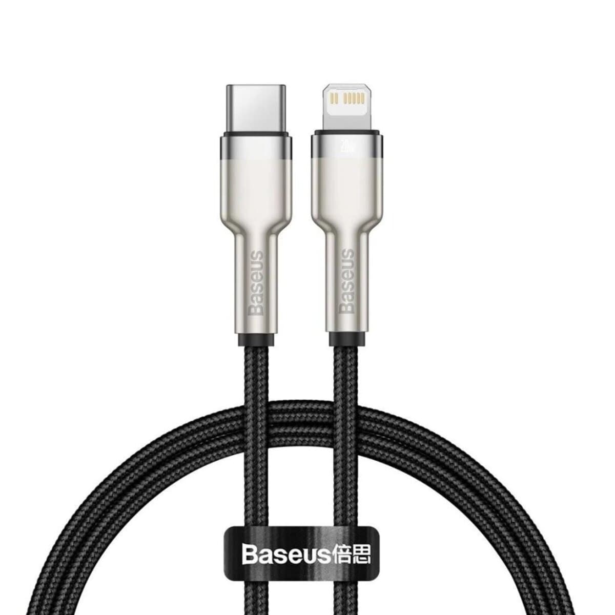 Кабель Baseus Cafule Series Metal Data Cable Type-C to Lightning PD 20W 1m Black (CATLJK-A01)