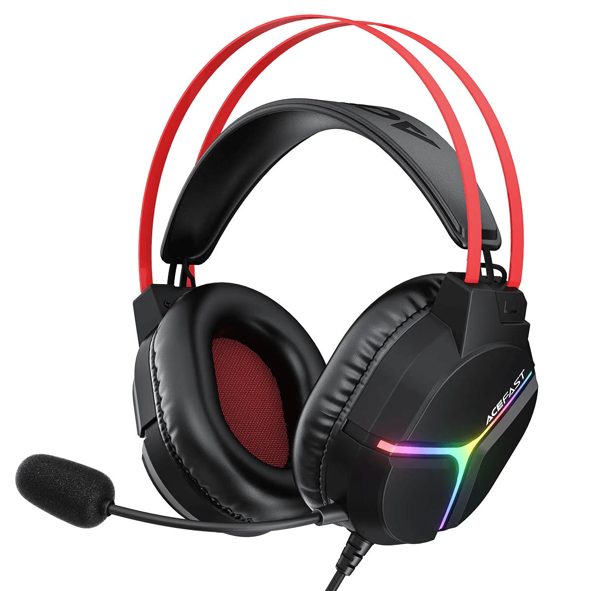 Дротові ігрові навушники ACEFAST H16 gaming wired headset USB + 3.5 мм 2м RGB Black