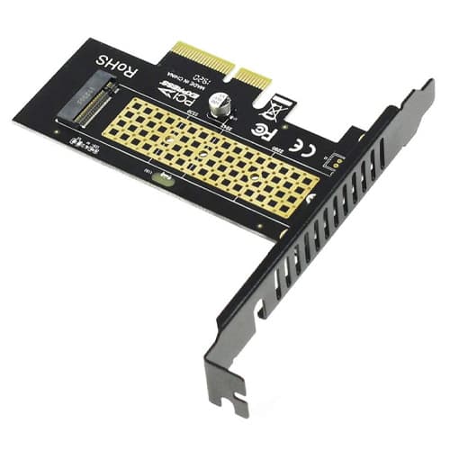 Адаптер перехідник для SSD M.2 NVMe ключ M на PCIe 4.0 3.0 X16 X8 X4 Jeyi SK4 Black (957064)