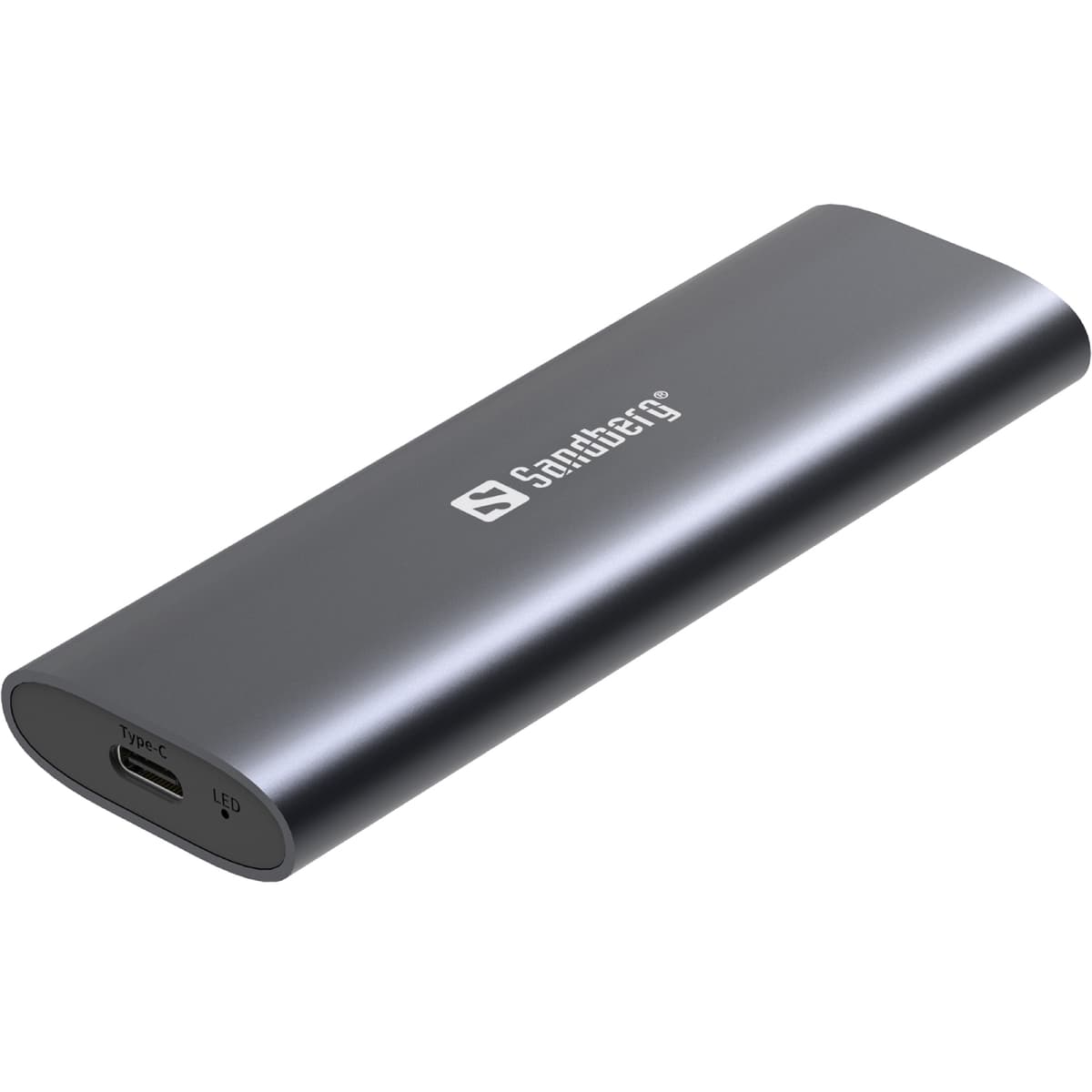 Зовнішня кишеня для SSD Sandberg M.2 NVMe M-Key USB Type-C 3.2 Grey (136-39)