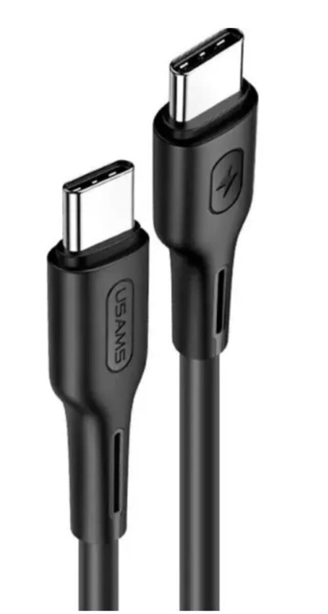Кабель Usams US-SJ459 U43 Type-C to Type-C 100W PDFast Charging &amp; Data Cable 1.2m Black (SJ459USB01)